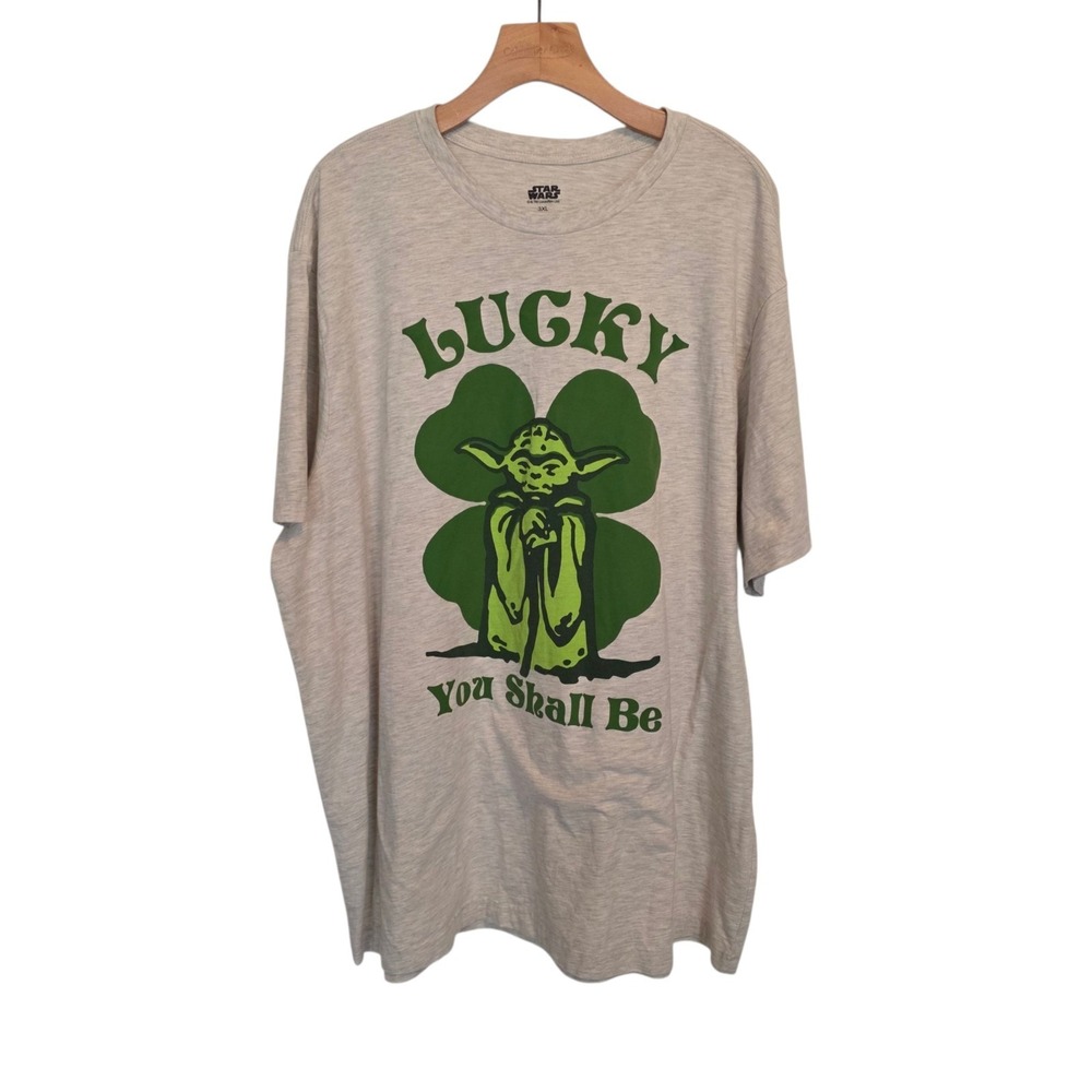 Disney Parks Star Wars Yoda Lucky You Shall Be T-Shirt 2026 St Patrick's 3XL NEW